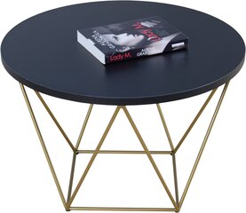 Кофейный столик ADRK Furniture Liam, 55x55 см, черный/золотой цвет цена и информация | Журнальные столики | hansapost.ee