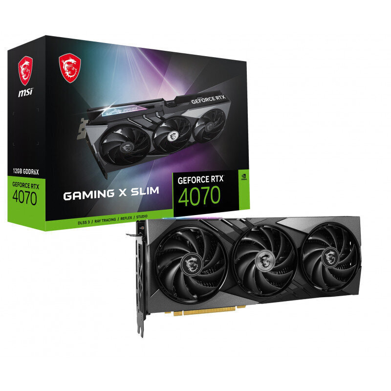 MSI GeForce RTX 4070 Gaming X Slim 12G hind ja info | Videokaardid | hansapost.ee