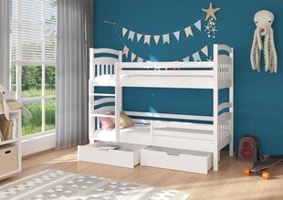 Двухъярусная кровать ADRK Furniture Ada 80x180см, белая цена и информация | Детские кровати | hansapost.ee