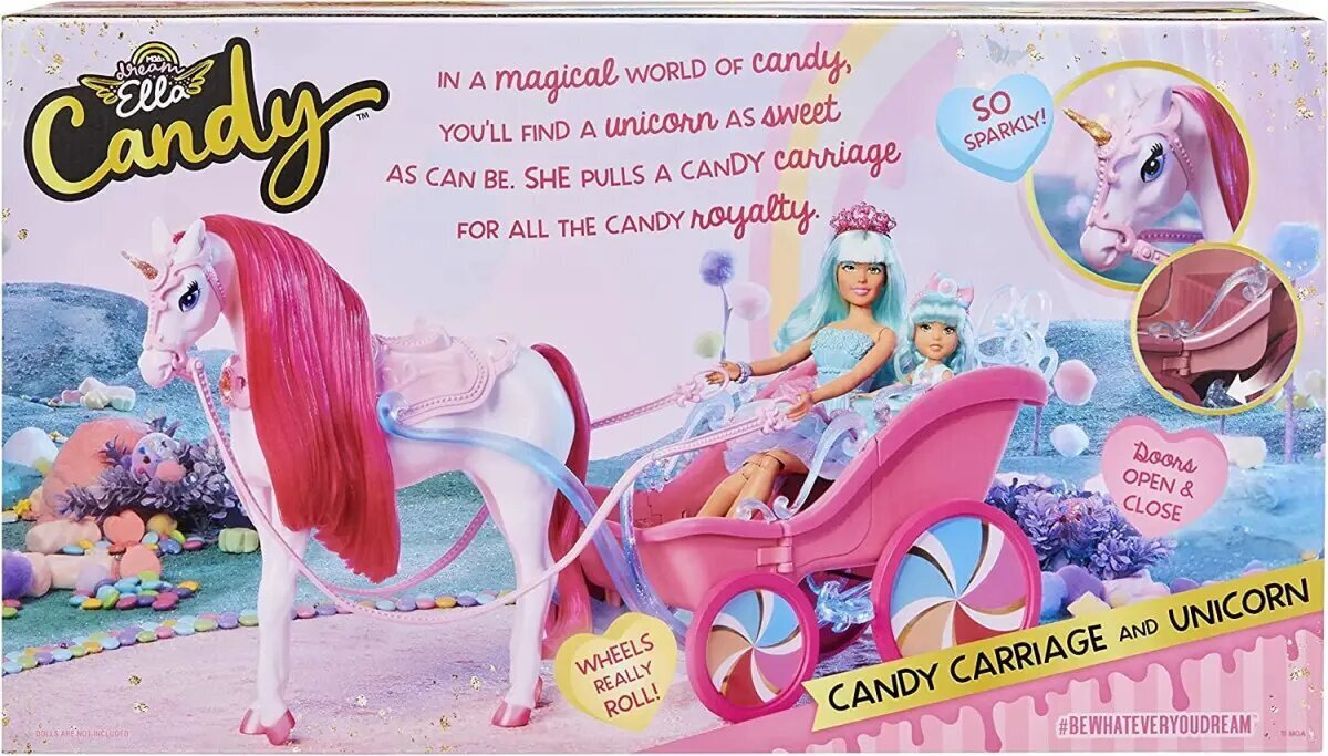 Ükssarvik kaarikuga Unicorn Candy Carriage Ella Candy hind ja info | Mänguasjad tüdrukutele | hansapost.ee