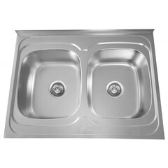 Roostevabast terasest valamu S8060P koos sifooniga 0.8 mm price and information | Kitchen sinks | hansapost.ee