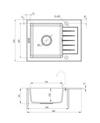 Graniidist köögivalamu Deante Zorba ZQZ 711A, sand price and information | Kitchen sinks | hansapost.ee