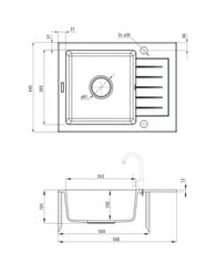 Deante graniidist köögivalamu Zorba ZQZ S11A, metallic grey цена и информация | Раковины на кухню | hansapost.ee