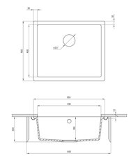 Deante гранитная кухонная раковина Deante Corda G10C, Graphite цена и информация | Кухонные раковины | hansapost.ee