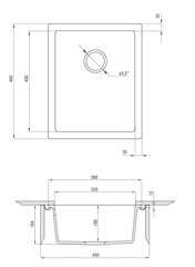 Deante гранитная кухонная мойка Deante Corda  ZQZ A10B, Alabaster цена и информация | Раковины на кухню | hansapost.ee