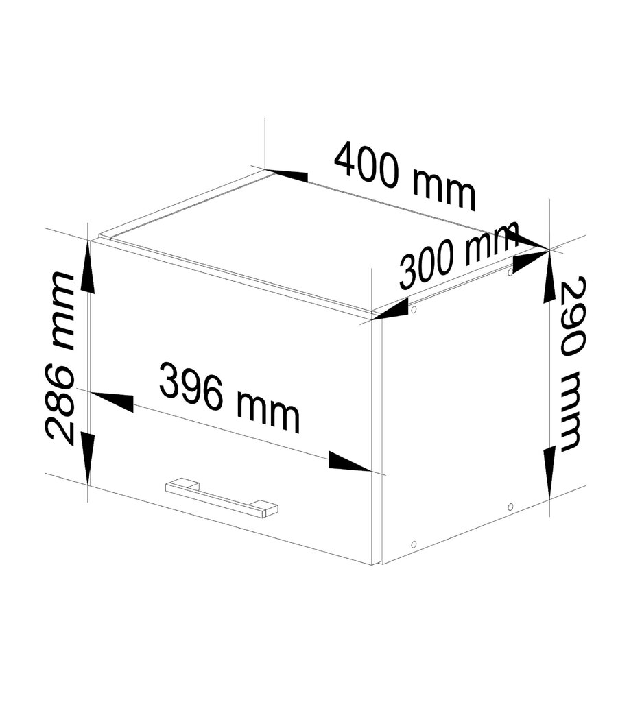 Köögikapp Akord W40 G1, valge price and information | Köögikapid | hansapost.ee