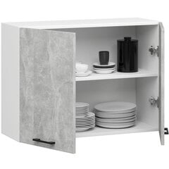 Кухонный шкаф Akord Oliwia W80, белый/серый цвет цена и информация | Кухонные шкафчики | hansapost.ee