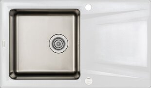 Deante graniidist ja roostevabast terasest köögivalamu Deante Prime ZSR A113, Alabaster price and information | Kitchen sinks | hansapost.ee