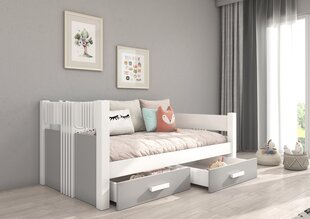 Детская кровать ADRK Furniture Bibi, белый/серый цвет цена и информация | Детские кровати | hansapost.ee