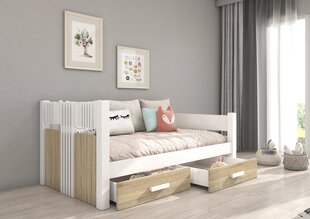 Lastevoodi Adrk Furniture Bibi, valge/pruun цена и информация | Детские кровати | hansapost.ee