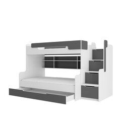 Lastevoodi Adrk Furniture Harell, valge/hall цена и информация | Детские кровати | hansapost.ee