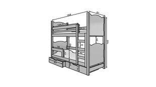 Детская кровать ADRK Furniture Maraba, серый цвет цена и информация | Детскиe кровати | hansapost.ee