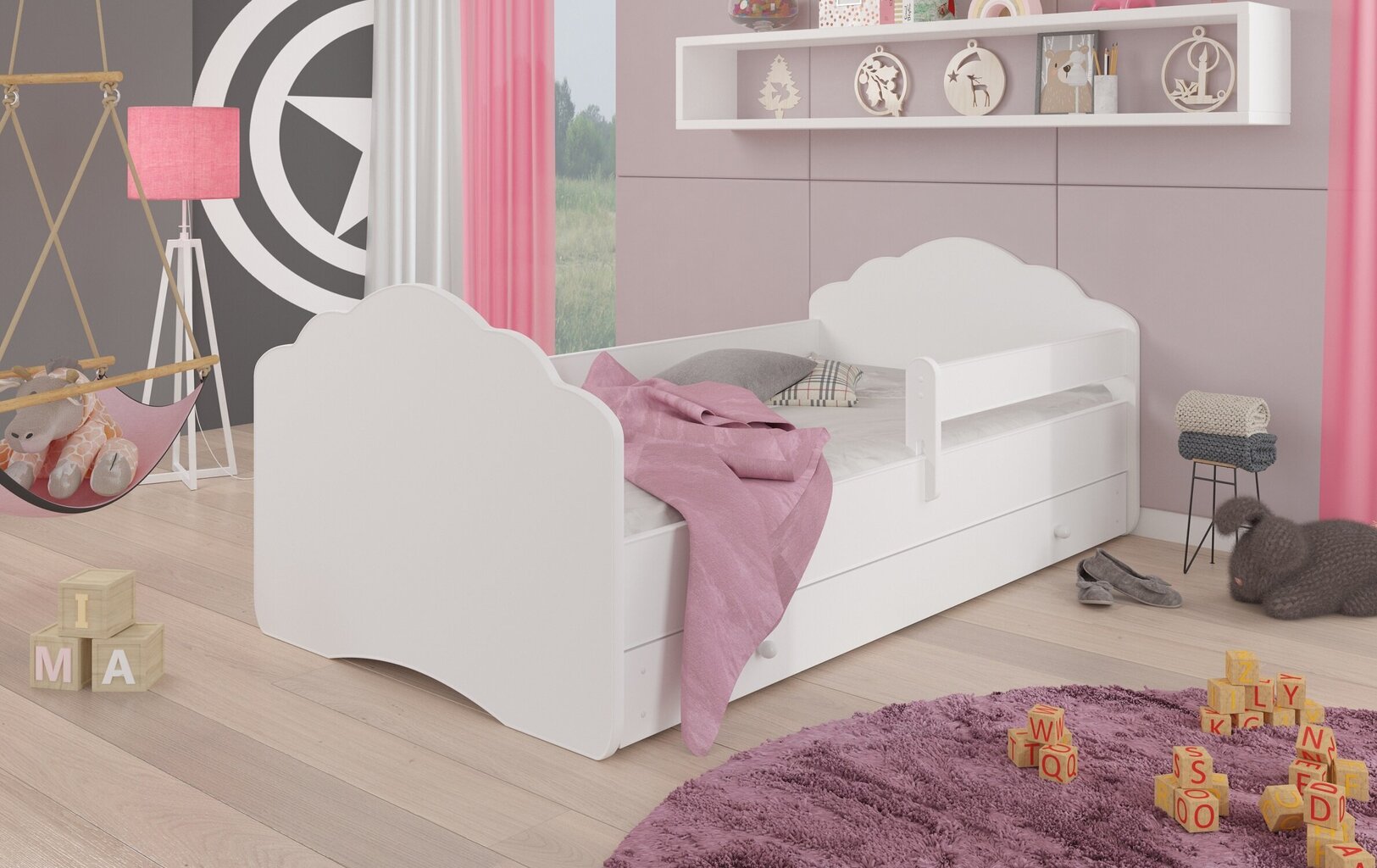 Lastevoodi Adrk Furniture Casimo II, valge hind ja info | Lastevoodid | hansapost.ee