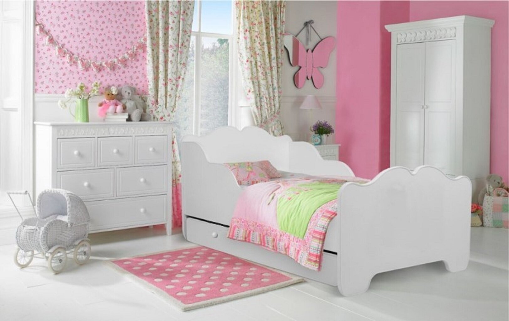 Lastevoodi Adrk Furniture Casimo II, valge hind ja info | Lastevoodid | hansapost.ee