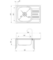 Köögivalamu Deante Xylo ZEX 011A, satin hind ja info | Köögivalamud | hansapost.ee