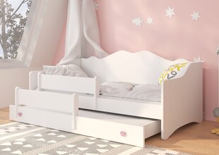 Детская кровать ADRK Furniture Emka II, белый/розовый цвет цена и информация | Детские кровати | hansapost.ee