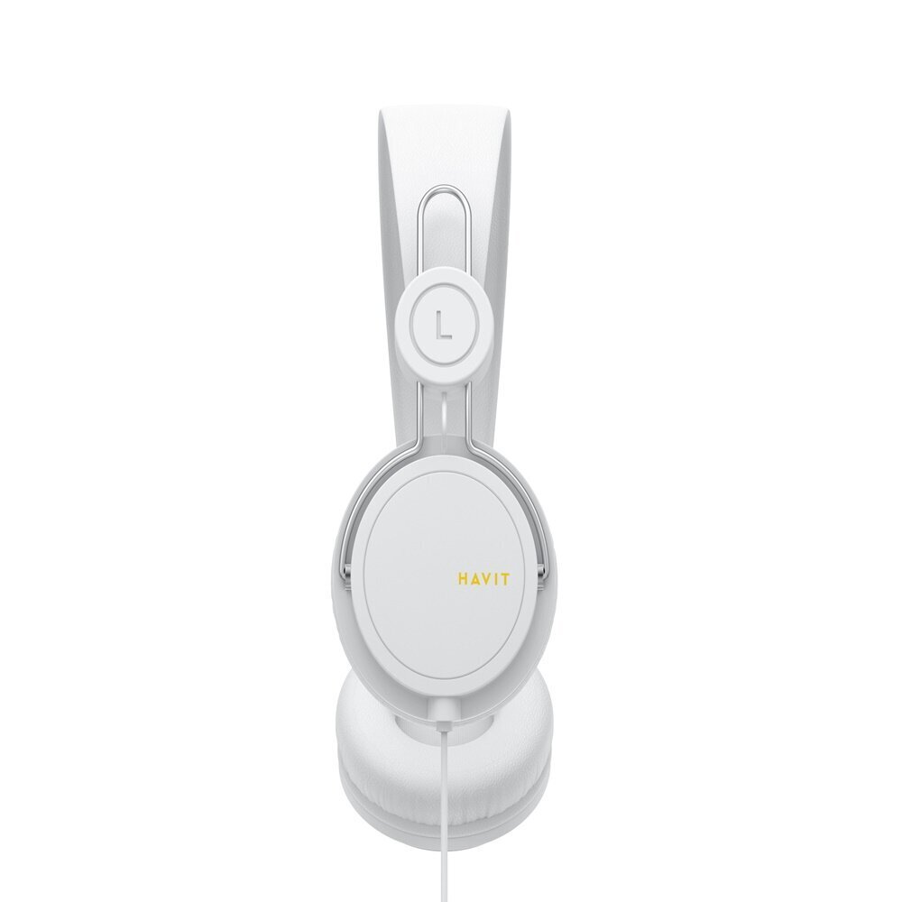 HAVIT wired headphones HV-H2198D on-ear white цена и информация | Kõrvaklapid | hansapost.ee
