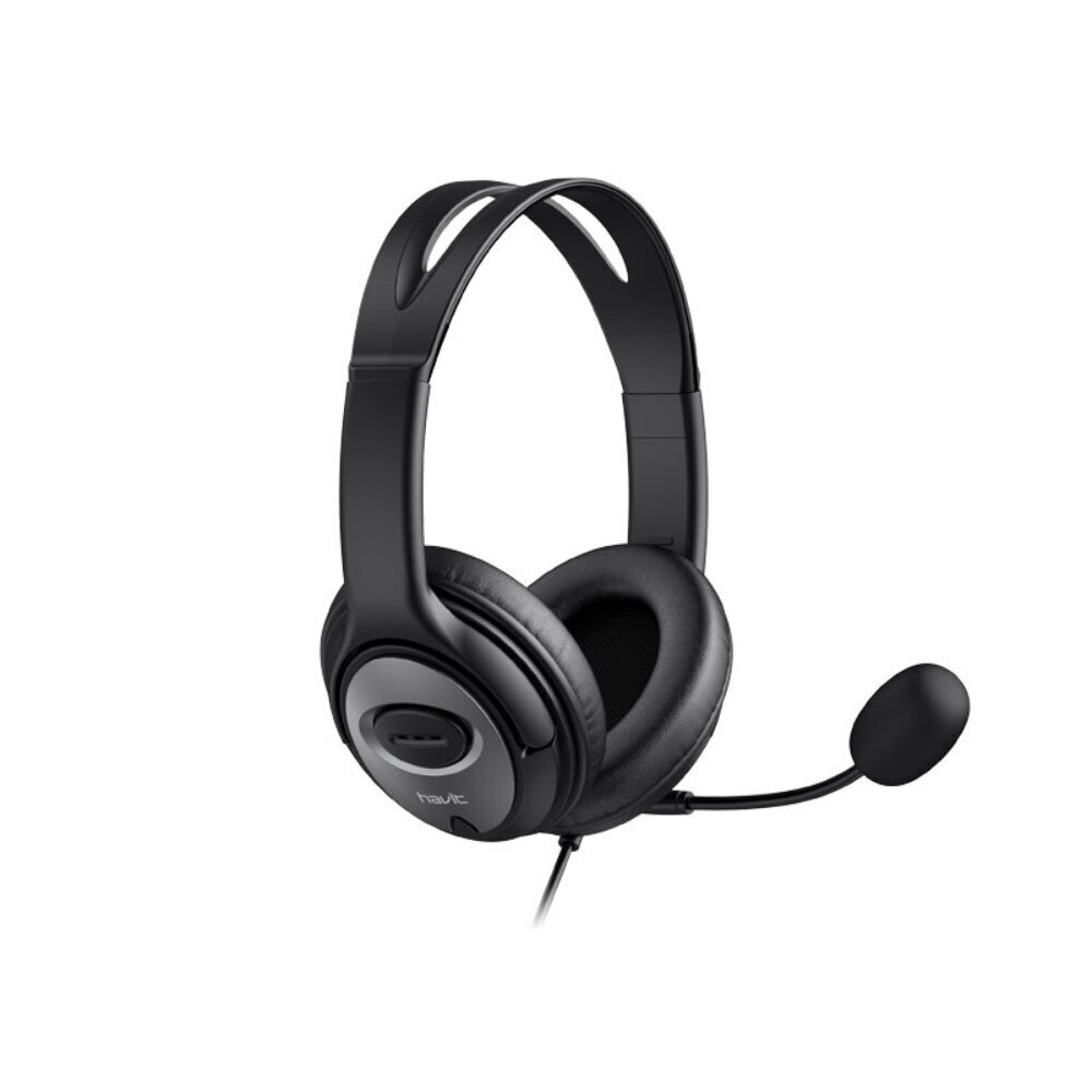HAVIT wired headphones H206d on-ear with microphone black цена и информация | Kõrvaklapid | hansapost.ee