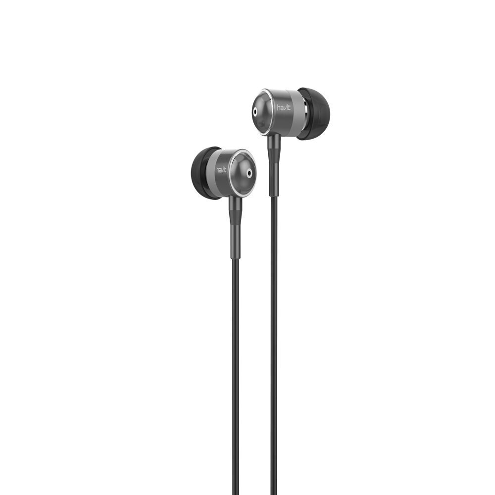 HAVIT wired headphones HV-L670 in-ear grey цена и информация | Kõrvaklapid | hansapost.ee