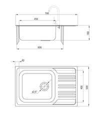 Кухонная мойка Deante Xylo ZEX 311B, decor  цена и информация | Раковины на кухню | hansapost.ee