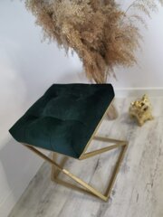 Пуф ADRK Furniture Kiko, темно-зеленый/золотой цвет цена и информация | Кресла-мешки и пуфы | hansapost.ee