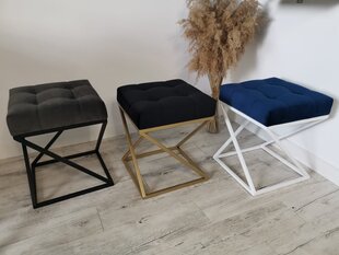 Пуф ADRK Furniture Kiko, темно-зеленый/золотой цвет цена и информация | Кресла-мешки и пуфы | hansapost.ee