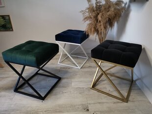 Пуф ADRK Furniture Kiko, черный/белый цвет цена и информация | Кресла-мешки и пуфы | hansapost.ee