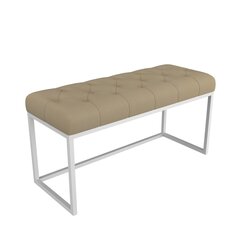 Скамья ADRK Furniture Flit, 90x45x35 см, бежевый/белый цвет цена и информация | Кресла-мешки и пуфы | hansapost.ee