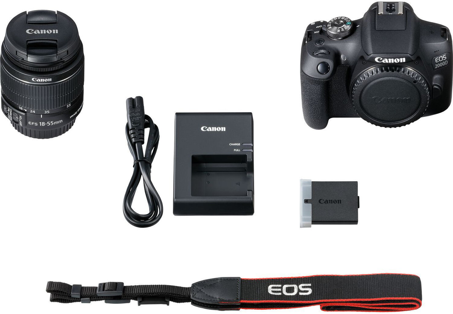 Canon EOS 2000D + 18-55mm III Kit, must hind ja info | Fotoaparaadid | hansapost.ee