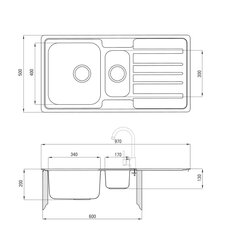 Köögivalamu Deante Virgo ZPV 0513, satin price and information | Kitchen sinks | hansapost.ee