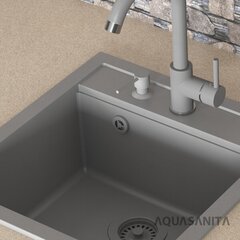 Мойка кухонная из искусственного гранита Aquasanita Quadro SQQ100-114W цена и информация | Раковины на кухню | hansapost.ee