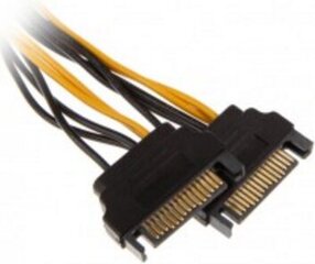Akasa AKCBPW1315, 15-Pin SATA/6-Pin, 15 cm цена и информация | Кабели и провода | hansapost.ee