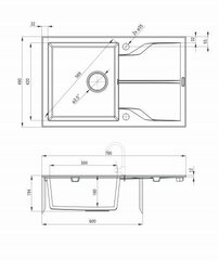 Deante graniidist köögivalamu Deante Andante ZQN T113, Anthracite цена и информация | Раковины на кухню | hansapost.ee