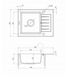 Deante graniidist köögivalamu Deante Zorba ZQZ 511A, Beige price and information | Kitchen sinks | hansapost.ee