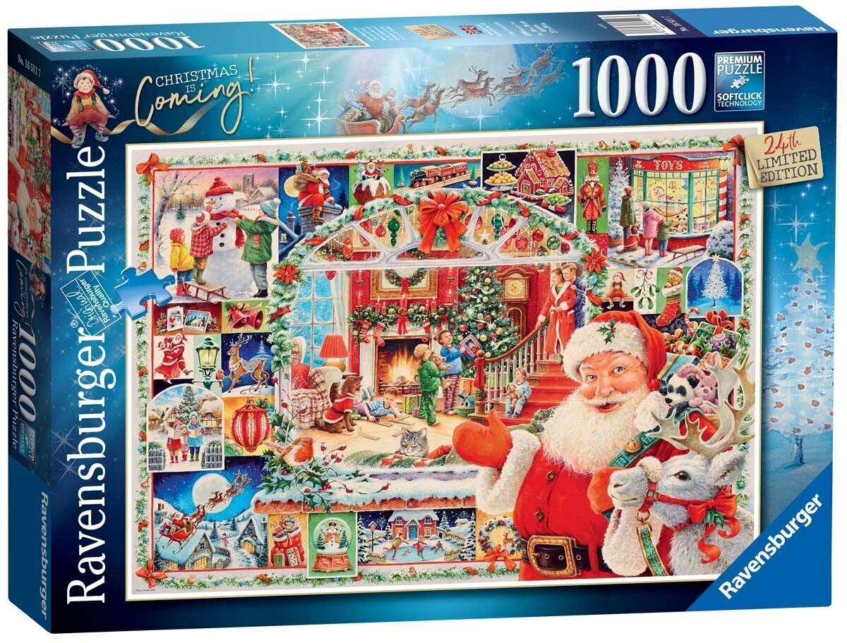 Puzzle Ravensburgeri jõulud on tulemas, 1000 цена и информация | Pusled lastele ja täiskasvanutele | hansapost.ee