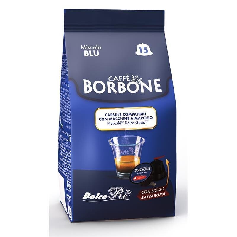 Borbone kohvikapslid Dolce Gusto Blue Blend, 15 tk. цена и информация | Kohv ja kakao | hansapost.ee