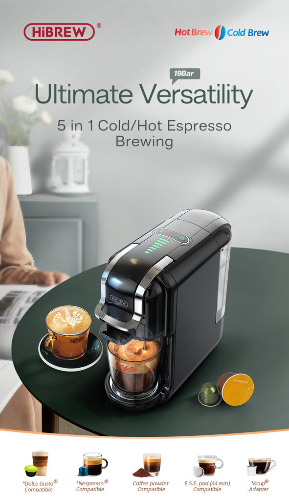 Hibrew 5-in-1 H2B - Valge цена и информация | Kohvimasinad ja espressomasinad | hansapost.ee