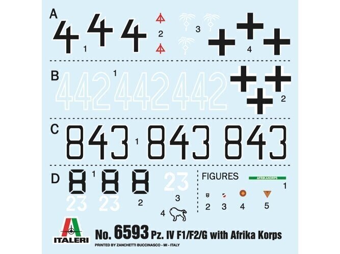 Italeri - Pz.Kpfw.IV Ausf.F1/F2/G with Afrika Korps Infantry El Alamein 80th Anniversary, 1/35, 6593 hind ja info | Klotsid ja konstruktorid | hansapost.ee