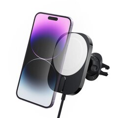 Автомобильное крепление Spigen с зарядным устройством ITM12W Onetap Pro 3 Magnetic Magsafe Vent Car Mount Wireless Charger, черное цена и информация | Держатели для телефонов | hansapost.ee