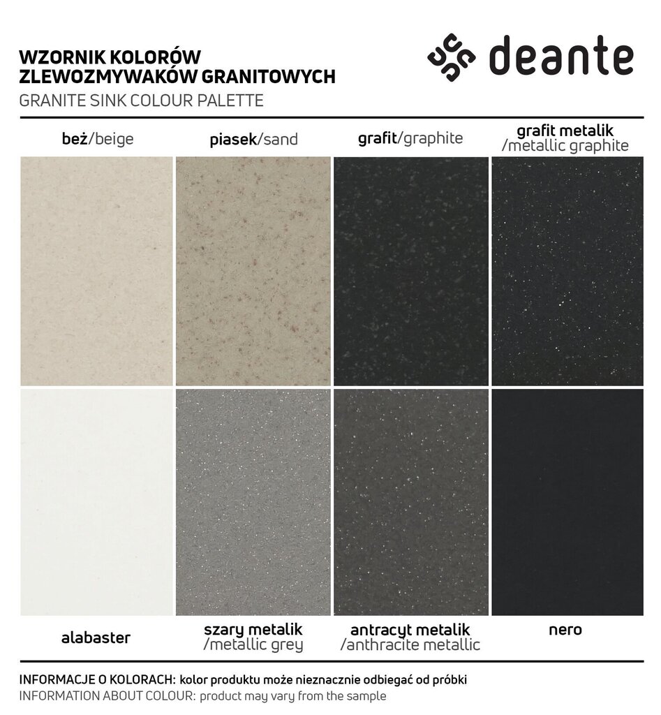 Deante graniidist köögivalamu Deante Prime Bicolor ZSR G11S, Metallic graphite/grey цена и информация | Köögivalamud | hansapost.ee