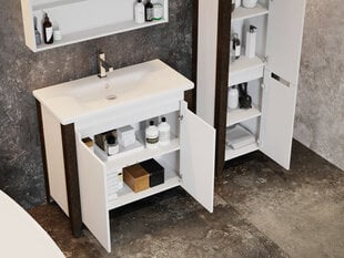 Шкафчик для ванной комнаты с умывальником Queen QN-80, белый цена и информация | Шкафчики для ванной | hansapost.ee