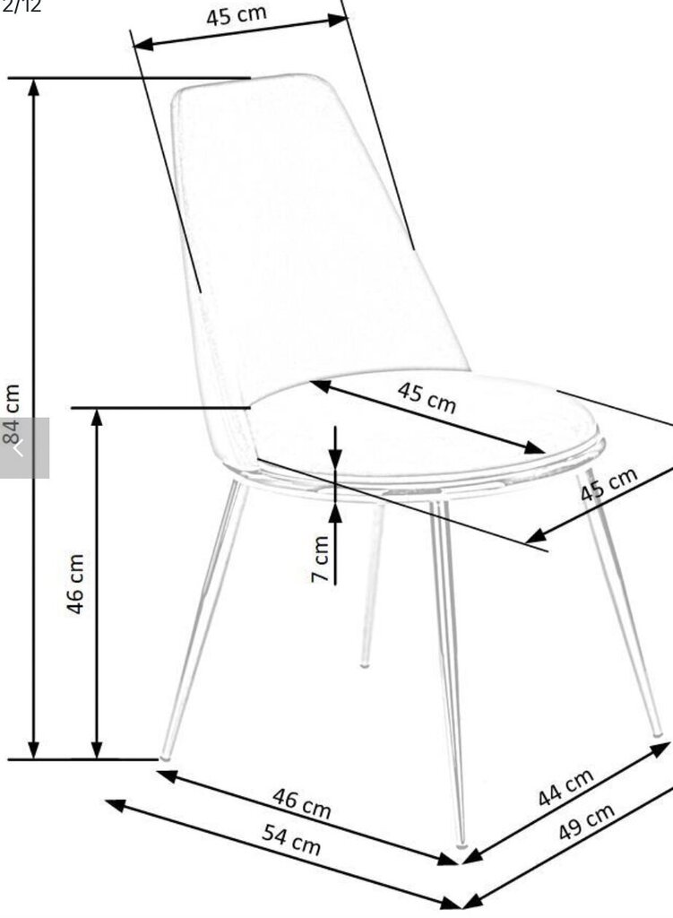 2-tooli komplekt K460, beež/kuldne hind ja info | Köögitoolid, söögitoolid | hansapost.ee