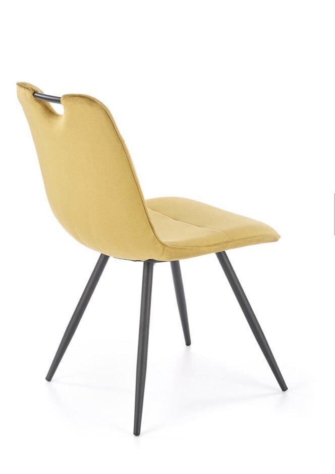 4-tooli komplekt K521, kollane/must цена и информация | Köögitoolid, söögitoolid | hansapost.ee