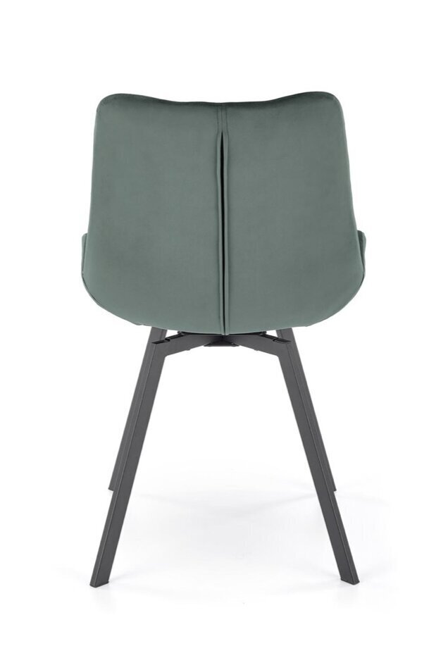 2-tooli komplekt K519, roheline/must цена и информация | Köögitoolid, söögitoolid | hansapost.ee