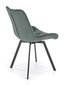 2-tooli komplekt K519, roheline/must цена и информация | Köögitoolid, söögitoolid | hansapost.ee