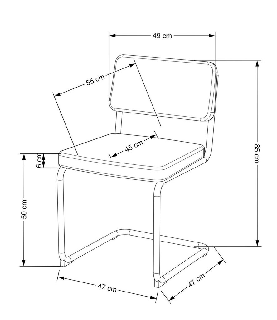 4-tooli komplekt K510, hall/hõbe цена и информация | Köögitoolid, söögitoolid | hansapost.ee