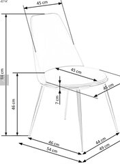 2-tooli komplekt K460, must/kuldne цена и информация | Стулья для кухни и столовой | hansapost.ee