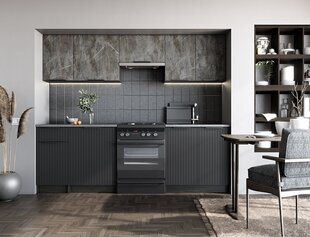 Köögikomplekt Tamara 240 cm, hall hind ja info | Köögimööbli komplektid | hansapost.ee