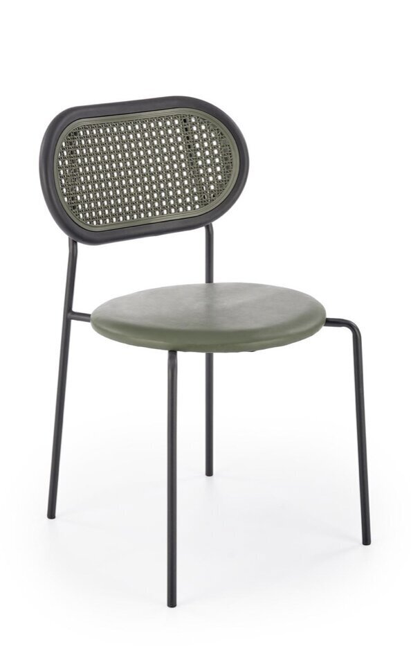 4-tooli komplekt K524, roheline/must hind ja info | Köögitoolid, söögitoolid | hansapost.ee