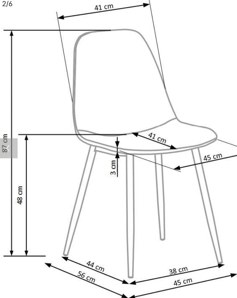 4-tooli komplekt K417, kollane/must цена и информация | Köögitoolid, söögitoolid | hansapost.ee